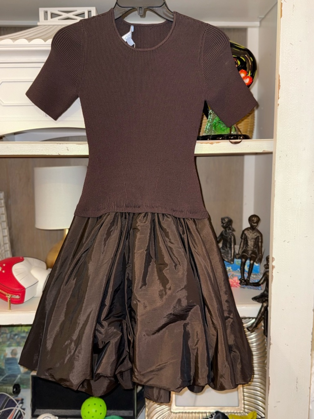 Antonio Melani size XS ribbed chocolate Nikki dress nwt - Picture 3 of 5